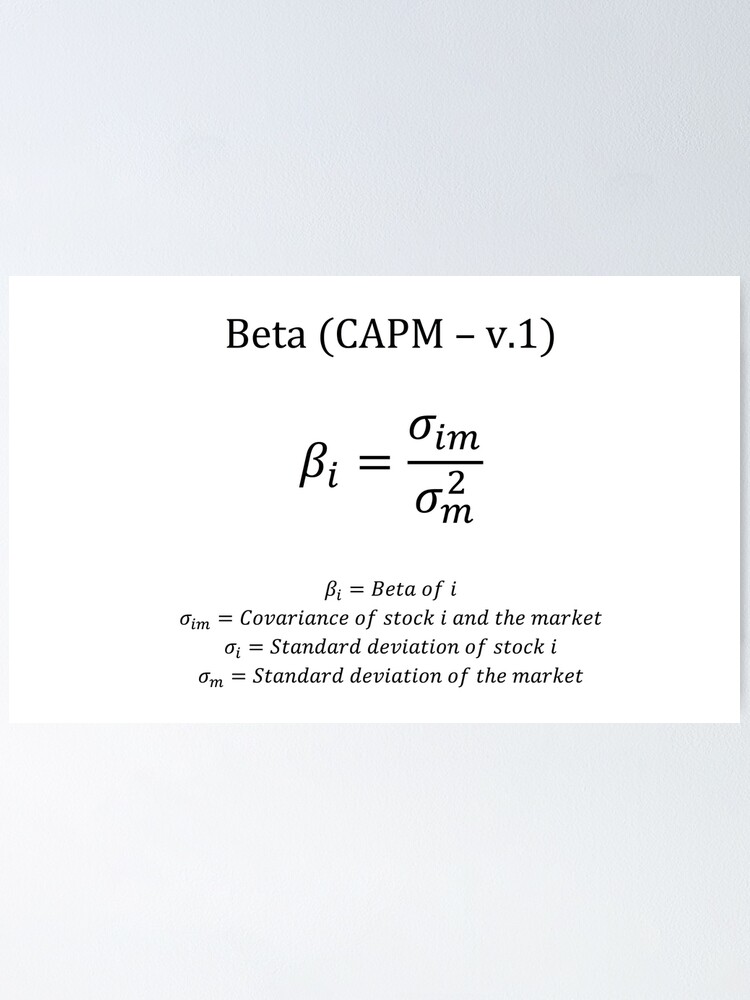 Beta Equation Capm V1 With Description Poster By Moneyneedly 6215