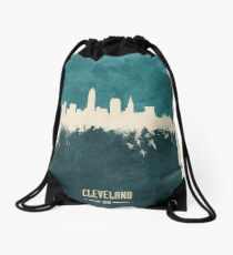 Cleveland Ohio Skyline Drawstring Bag