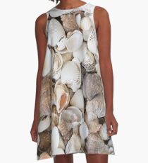 Seashells background pattern A-Line Dress