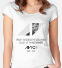 Avicii RIP Women's Fitted Scoop T-Shirt