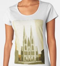 Cologne Cathedral Illustration Women's Premium T-Shirt