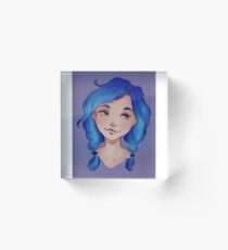 Blue Braids Acrylic Block
