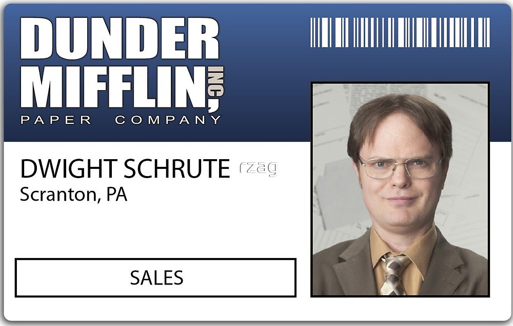 "dwight id card" by rzag Redbubble