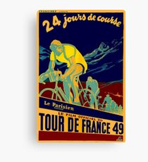 Lienzo TOUR DE FRANCIA; Anuncio de la carrera de bicicletas de la vendimia