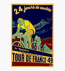 TOUR DE FRANCE; Vintage Bicycle Race Advertisment Photographic Print