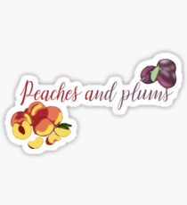 Pfirsiche und Pflaumen Sticker