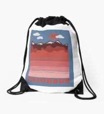Colorado Mountain Sunset Drawstring Bag