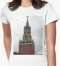 Spasskaya Tower, Moscow, weave, template, routine, stereotype, gauge, mold Women's Fitted T-Shirt