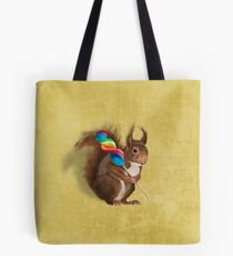 Squirrel with lollipop Tote Bag