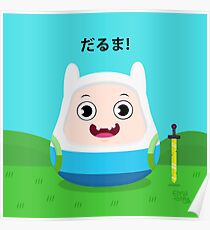 Daruma Finn Adventure Time Poster