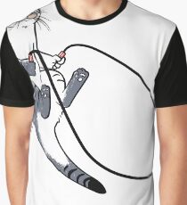 Cat Rope Jumping Graphic T-Shirt