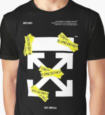 Off White Line Cross Graphic T-Shirt