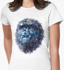 Monkey Watercolor painting Art Women's Fitted T-Shirt