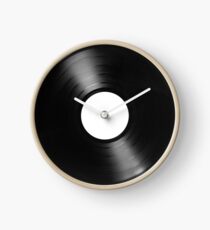 Record Vinyl White Label Clock
