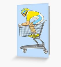 Einzelhandelsrennfahrer Grußkarte