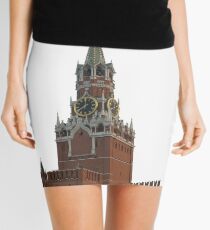 The famous Spasskaya tower of Moscow Kremlin, Russia Mini Skirt