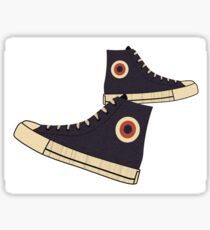 Vintage High-Top Tennis Shoes Sticker Sticker