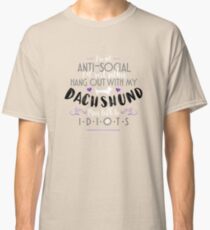 I’d Rather Hang Out With My Dachshund PASTEL PURPLE Classic T-Shirt