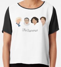 Die Supremes (schwarzer Text / weißer Hintergrund) Chiffontop