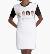 Die Supremes (schwarzer Text / weißer Hintergrund) T-Shirt Kleid