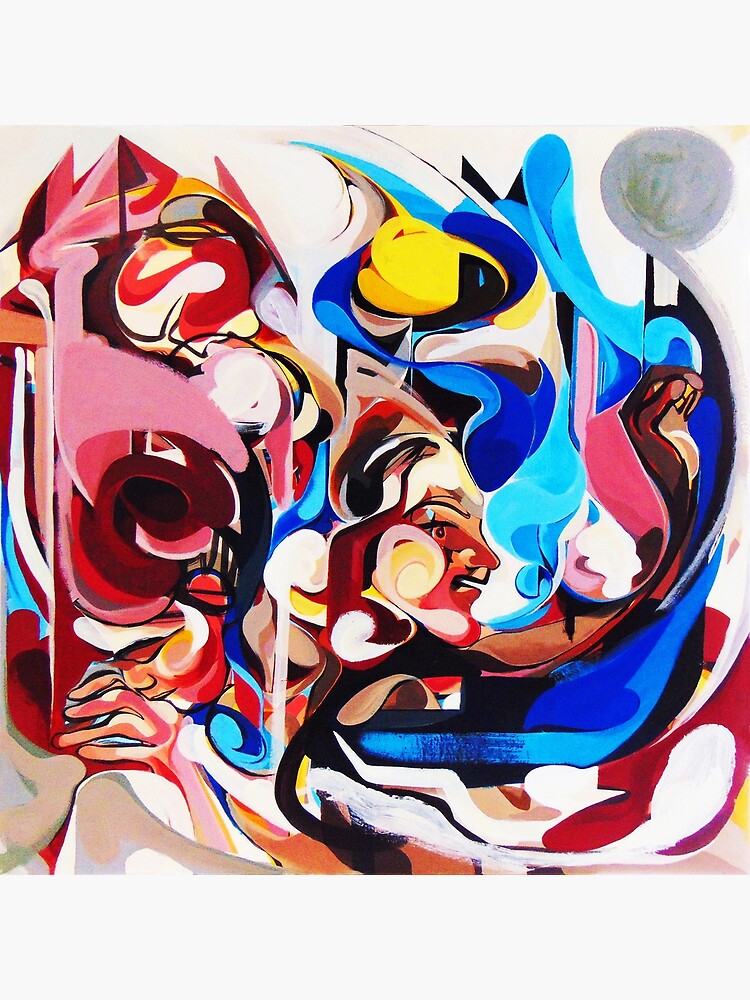 Expressive Abstract People Composition painting by CatarinaGarcia