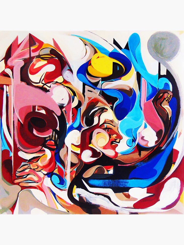 Expressive Abstract People Composition painting by CatarinaGarcia