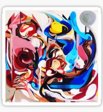 Expressive Abstract People Composition painting Sticker