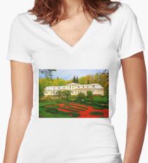 "Absolute Beauty", Photo / Digital Painting Women's Fitted V-Neck T-Shirt