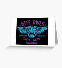 Nite Owls Social Club Greeting Card