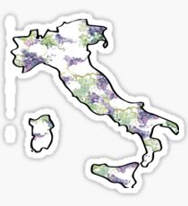 Purple Grape Italy Outline Sticker