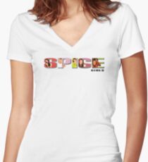 Spice Girls Women's Fitted V-Neck T-Shirt