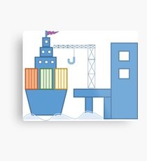 Shipping Port Metal Print