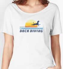 Dock Diving | Dock Jumping | Dock Dog | Dogs of Summer | Dogs Swimming Women's Relaxed Fit T-Shirt
