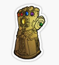 thanos's gauntlet with all six infinity stones Sticker