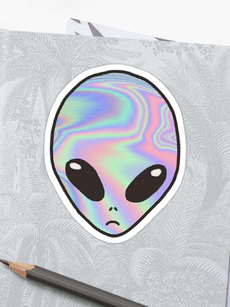 Pastel Alien Trippy Tumblr Aesthetic Glitch Cute Trendy Sticker