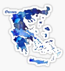 Watercolor Countries - Greece Sticker
