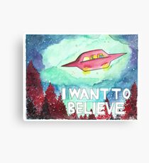 I WANT TO BELIEVE Canvas Print