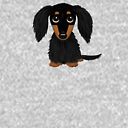 Black And Tan Long Haired Dachshund T Shirt By Shortcoffee