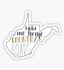 country roads Sticker