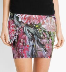 A LIFE TIME BANQUET- DAHLIAS BY H.Lin Mini Skirt