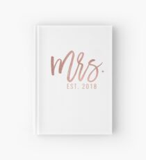 Faux Rose Gold Mrs. est. 2018 Hardcover Journal