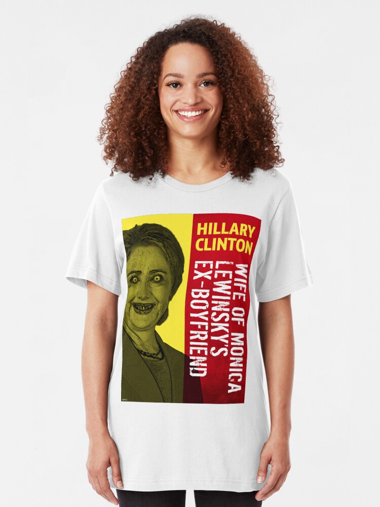Alternate view of Hillary Clinton Is Scary Slim Fit T-Shirt