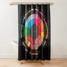 Coffee "Flavor.Wheel" by Jared S Tarbell - Adapted for Redbubble Rupert Russell Shower Curtain