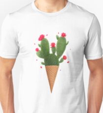 Ice cream with cactus Unisex T-Shirt