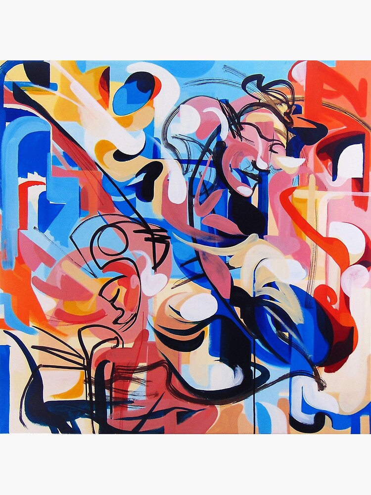 Expressive Abstract People Composition painting by CatarinaGarcia