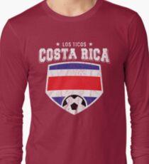 2018 Costa Rica Soccer Futbol World Soccer Flag Long Sleeve T-Shirt