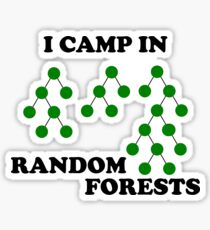 I Camp in Random Forests - Green Sticker