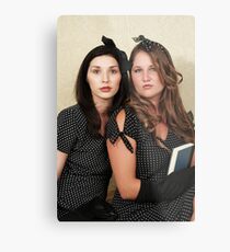 Vintage Girls Metal Print