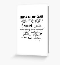 Tarjeta de felicitación Canciones Camila