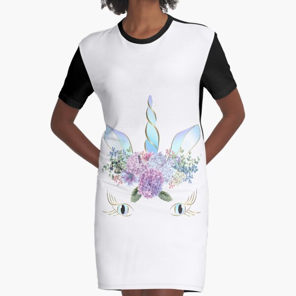 I Believe in Unicorns Graphic T-Shirt Dress